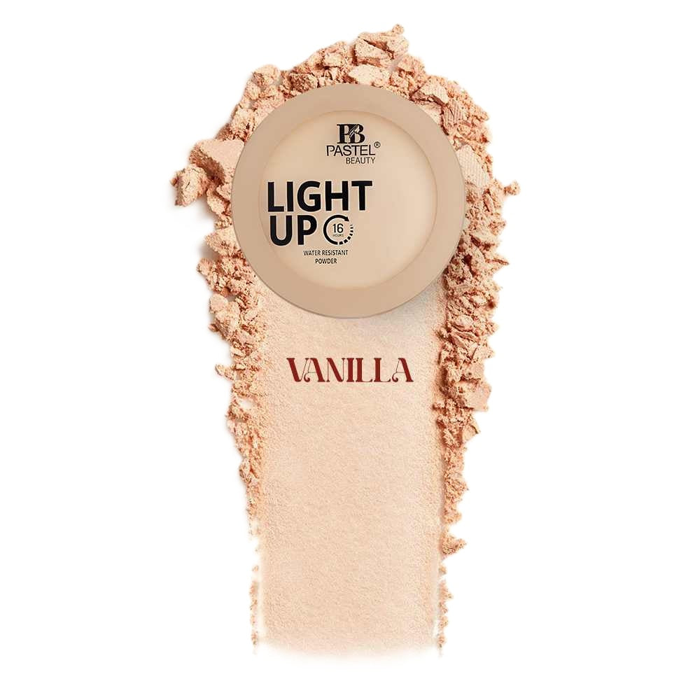 Pastel Beauty Light Up Water Resistant Powder 16H long-lasting face powder With Vanilla Shades