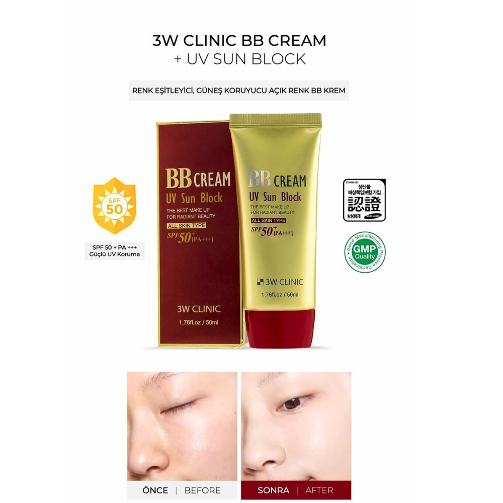 3W Clinic UV Sun Block BB Cream 50ml