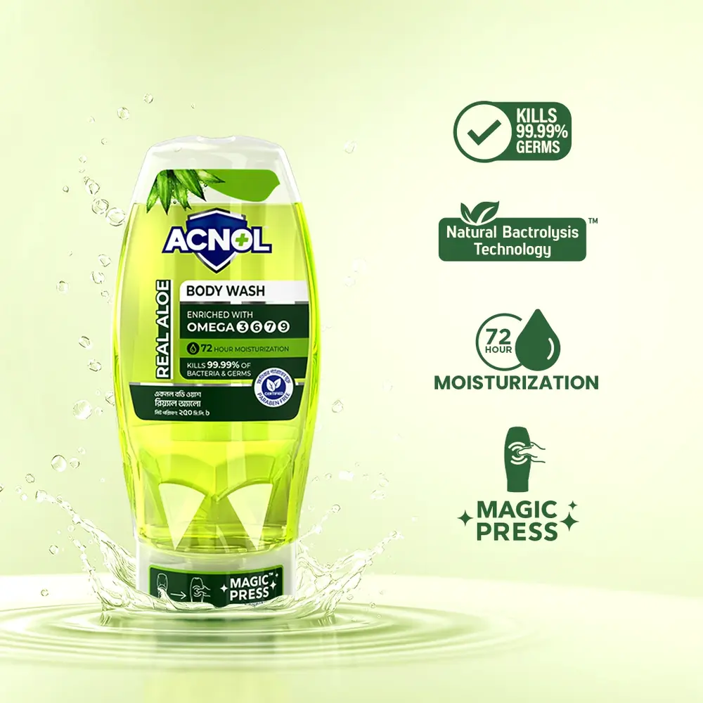 Acnol Body Wash Real Aloe 250ml