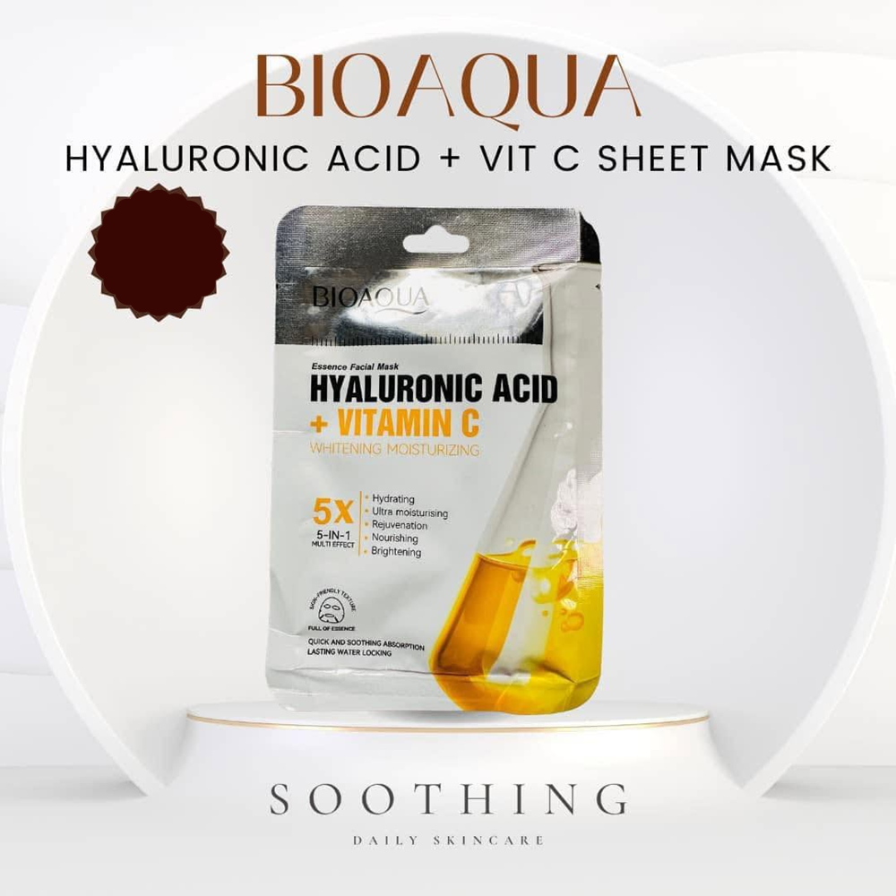 Bioaqua Hyaluronic Acid + Vitamin C Essence Facial Mask 25ml BD
