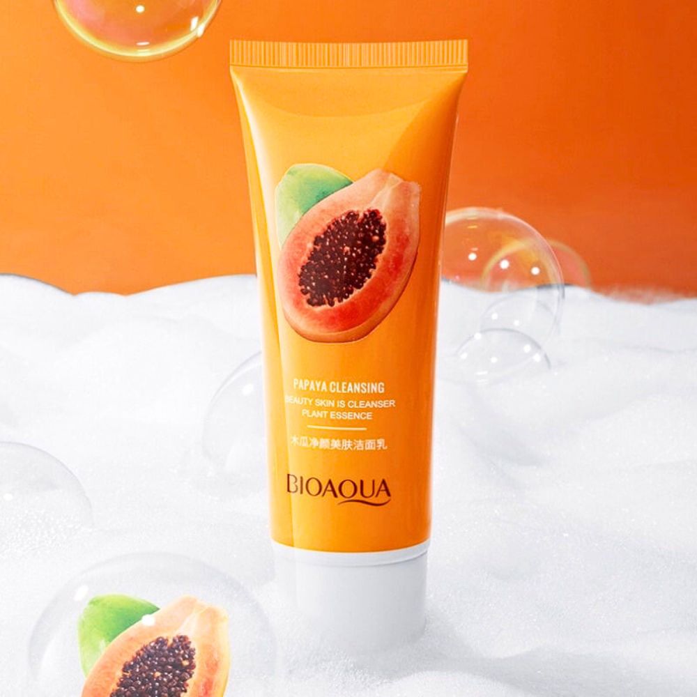 Bioaqua papaya extract face wash deep clean
