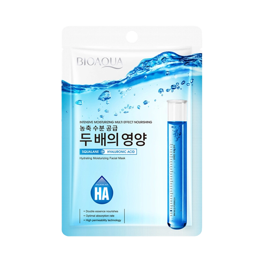 Bioagua Squalane + Hyaluronic Acid Hydrating Moisturizing Facial Mask 25ml