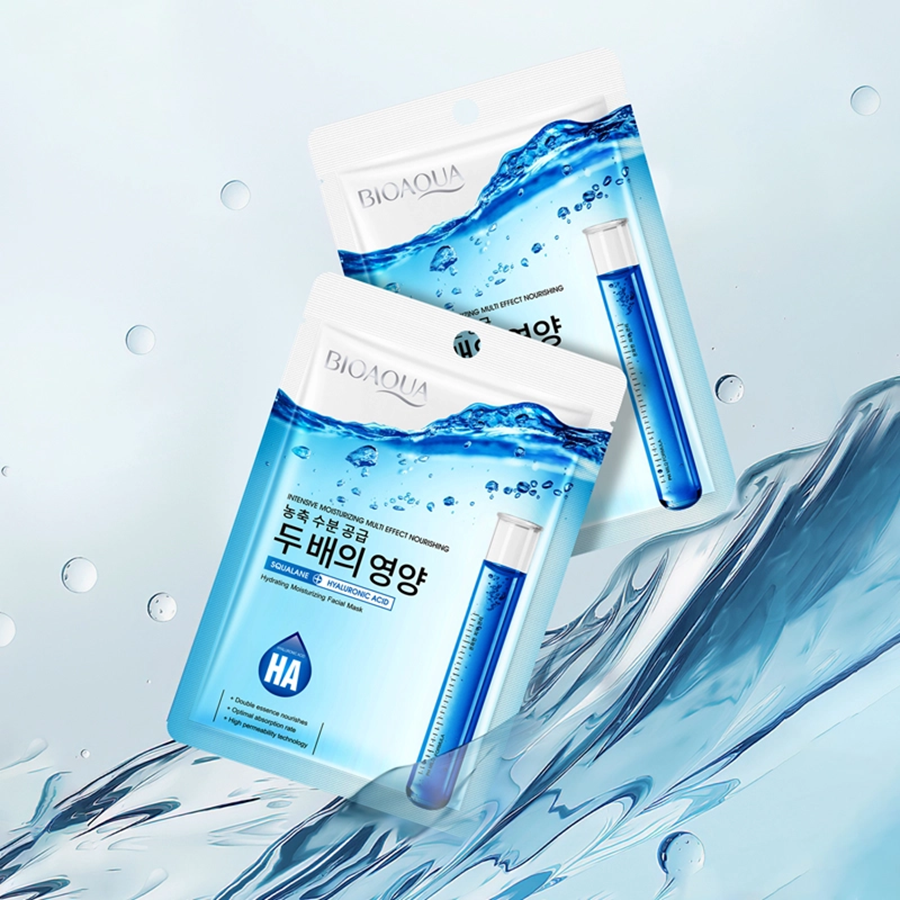 Bioagua Squalane + Hyaluronic Acid Hydrating Moisturizing Facial Mask 25ml