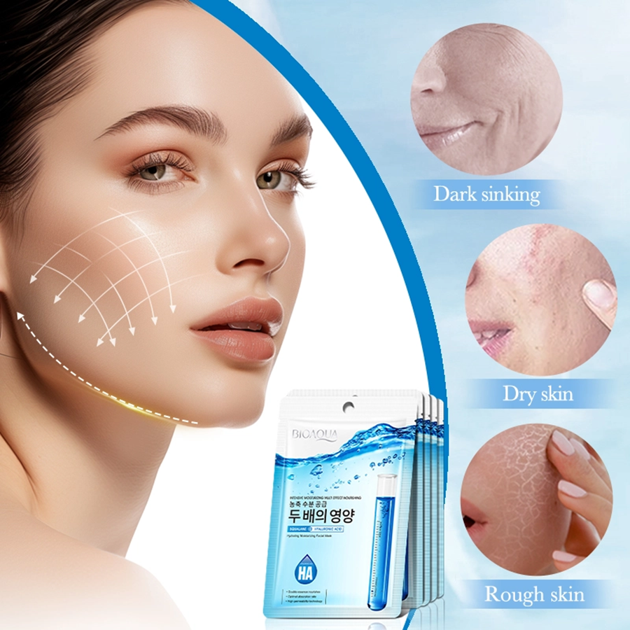 Bioagua Squalane + Hyaluronic Acid Hydrating Moisturizing Facial Mask 25ml