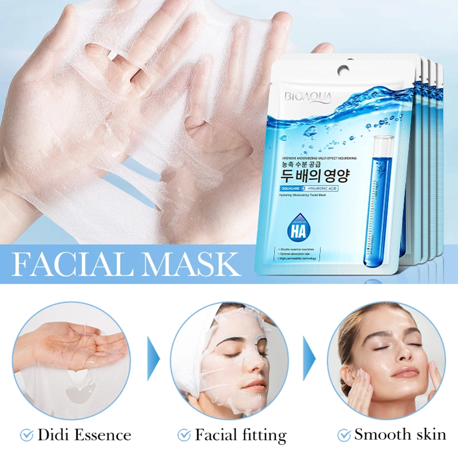 Bioagua Squalane + Hyaluronic Acid Hydrating Moisturizing Facial Mask 25ml