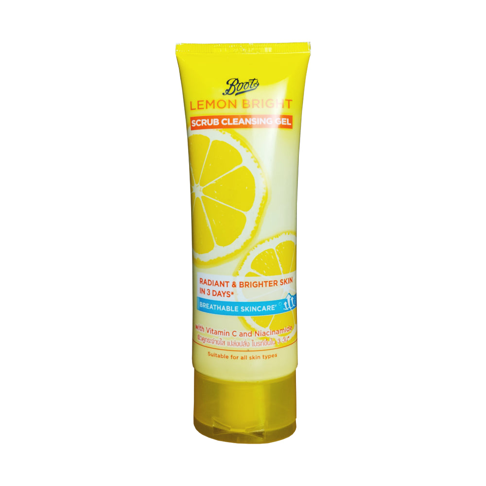 Boots Lemon Bright Scrub Cleansing Gel 100ml