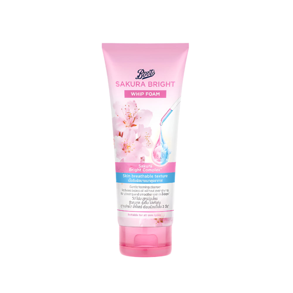 Boots Sakura Bright Whip Foam Facial Cleanser 100ml (BD)