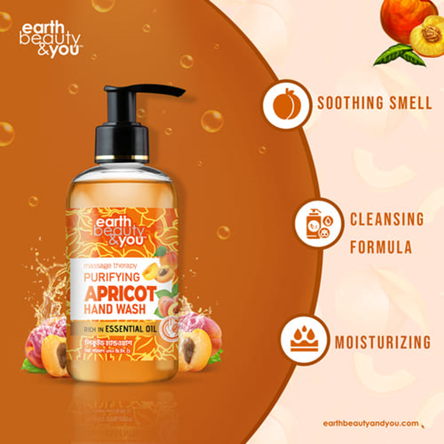Earth Beauty Purifying Apricot Hand Wash 370ml