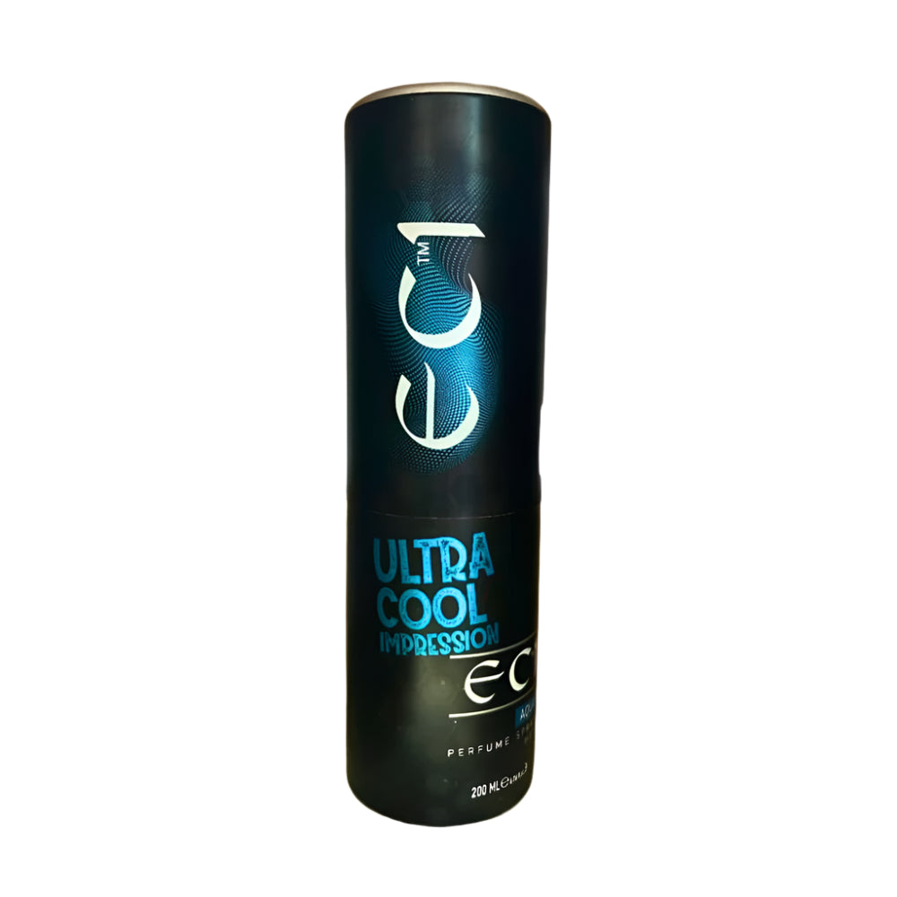 ECI Ultra Cool Deodorant Spray for Men – front view of can 200ml (BD)