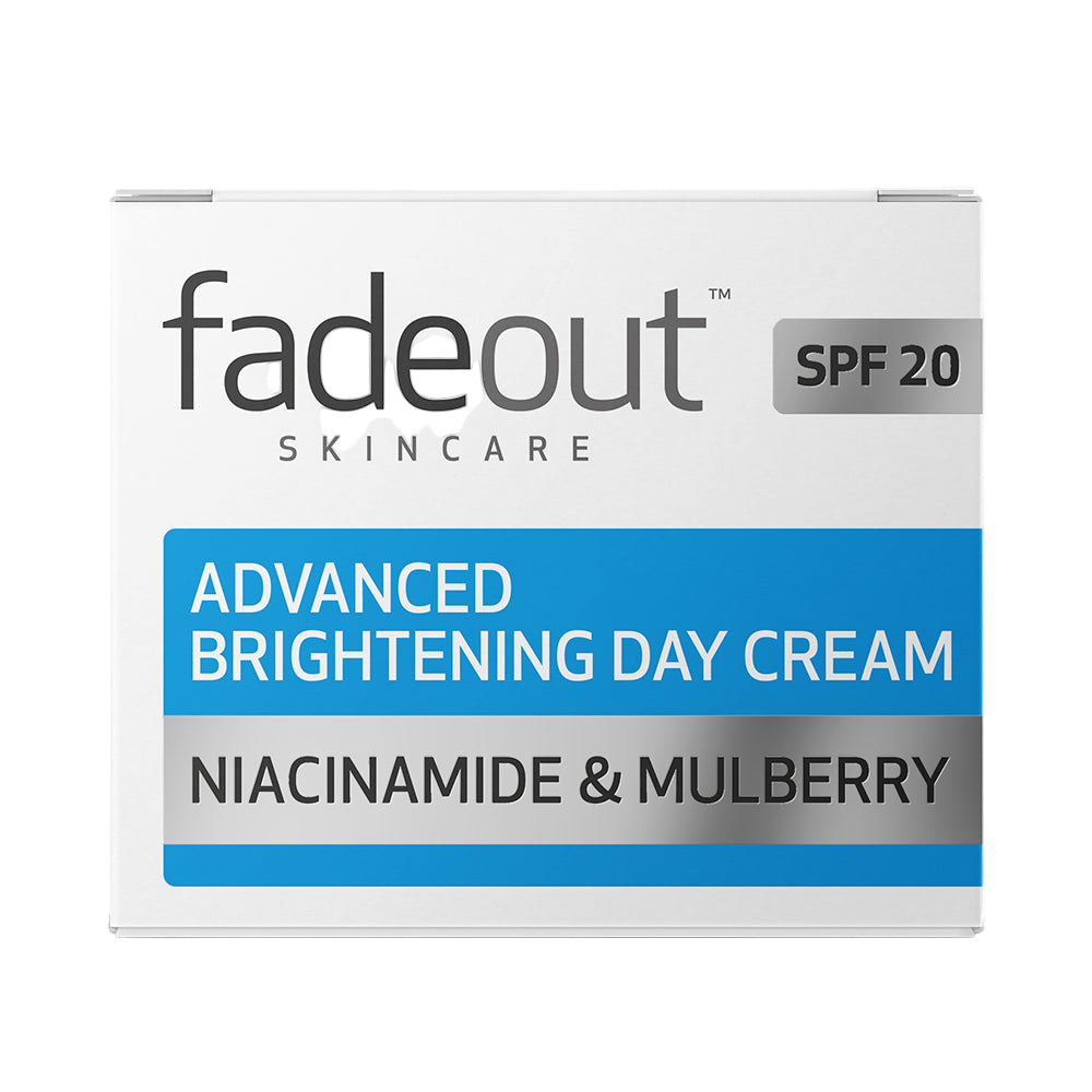 Fade Out Advanced Brightening Day Cream SPF20 with Niacinamide & Mulberry Extract – brightening moisturizer package