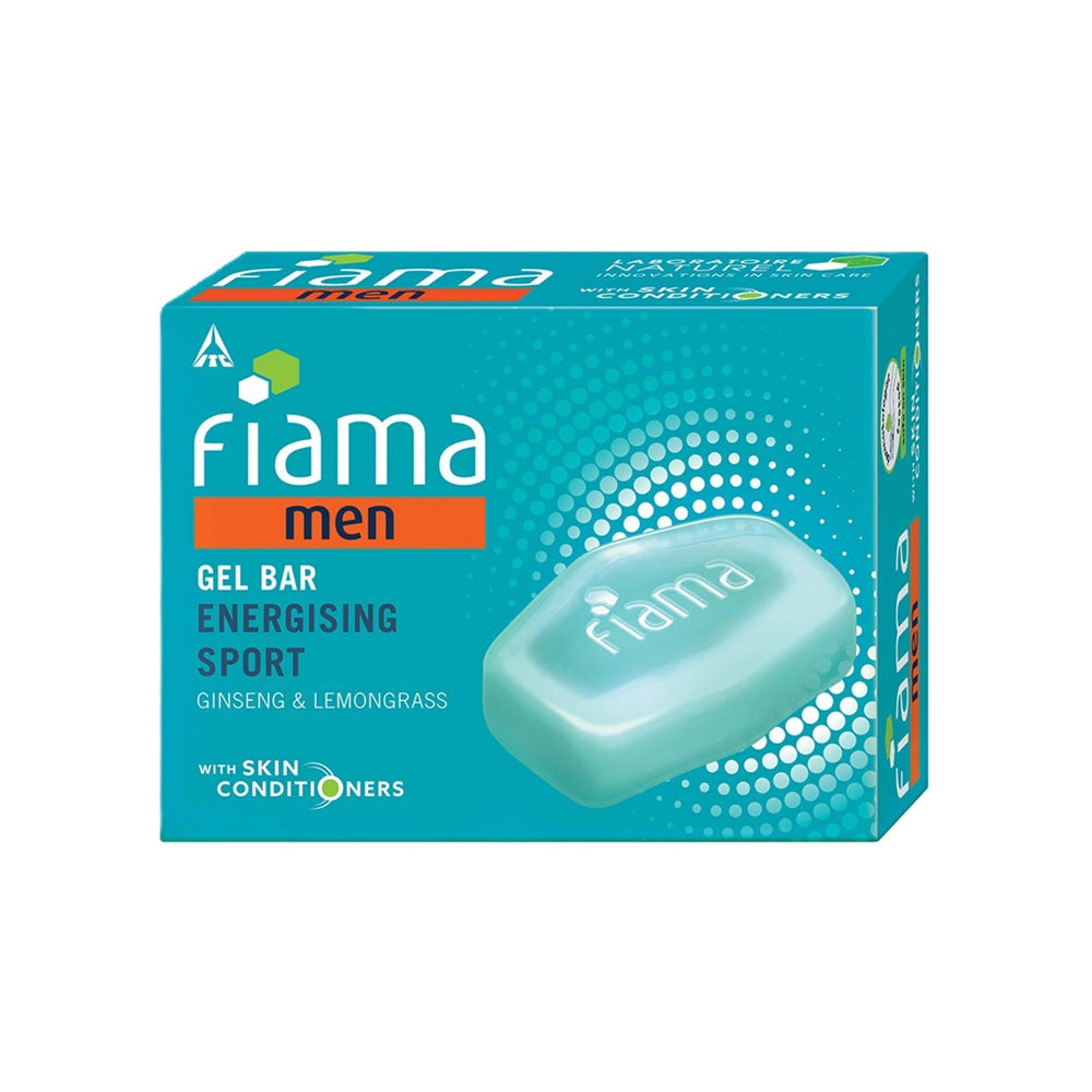 Fiama Men Gel Bar Energising Sport, ginseng & lemongrass, 125g soap bar pack