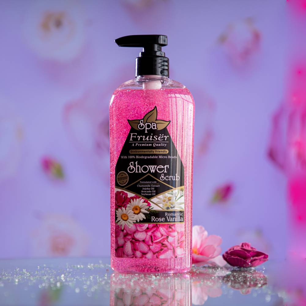 Fruiser Spa Romantic Rose Vanilla Shower Scrub 730ml (BD)