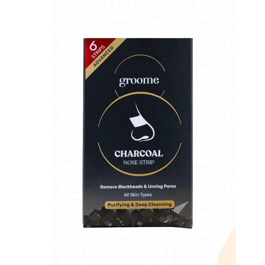 Groome Black Head Remover Charcoal Nose strips 6 pieces