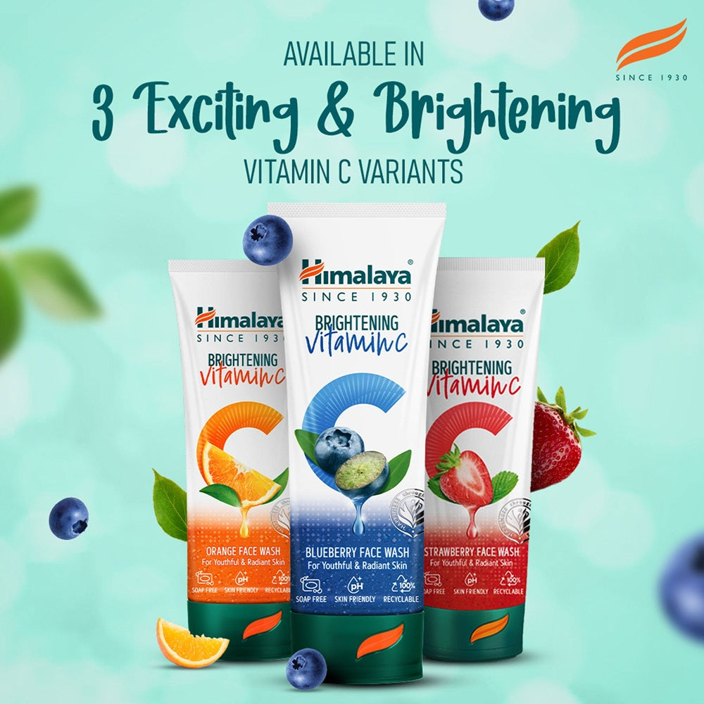 Himalaya Brightening Vitamin C Blueberry Face Wash – Daily Cleanser with 3 variant type