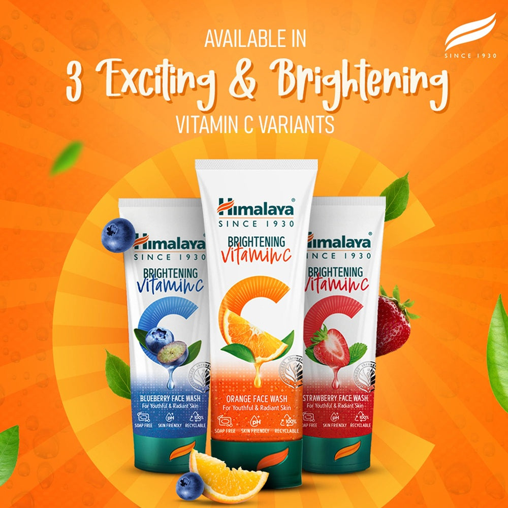 Himalaya Brightening Vitamin C Orange Face Wash – Gentle Daily Cleanser 3 different variant