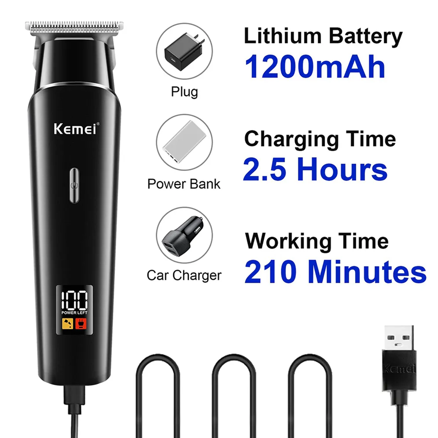 Kemei Rechargeable Hair Clipper KM-1113 BD