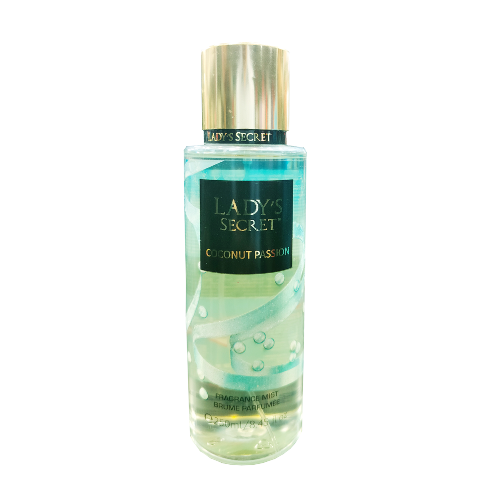 Lady's Secret Coconut Passion Fragrance Mist Brume Perfume 250ml