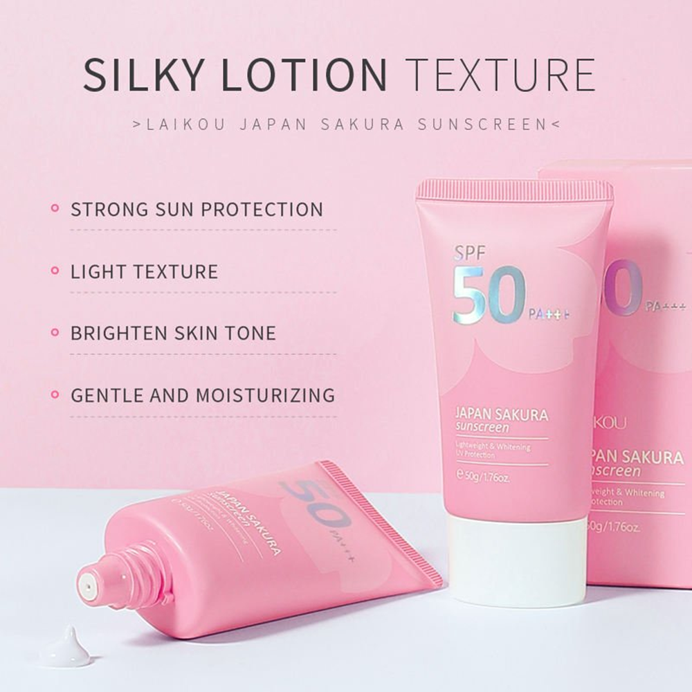 Laikou Japan Sakura Whitening Sunscreen SPF50 PA+++ 50g