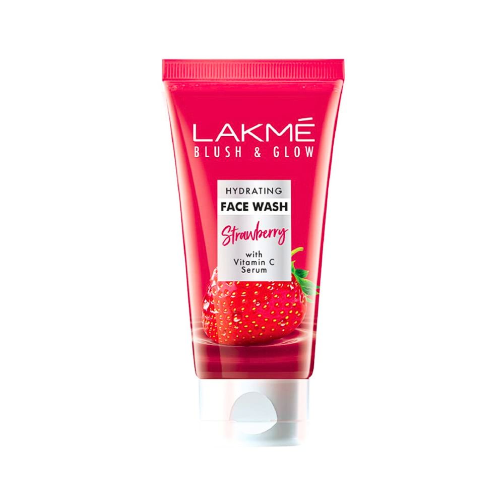 Lakmé Blush & Glow Strawberry Hydrating Face Wash with Vitamin C Serum 100g (BD)