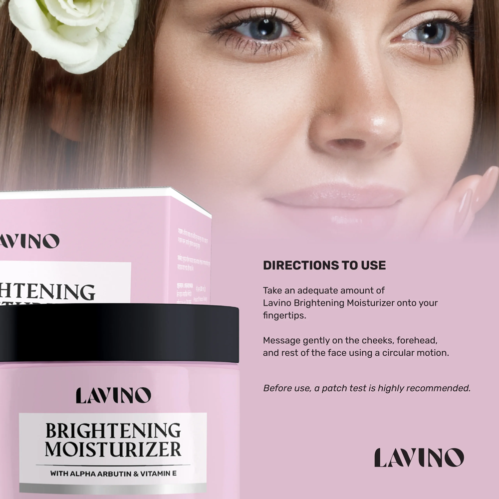 Lavino Brightening Moisturizer with Alpha Arbutin & Vitamin E 50g