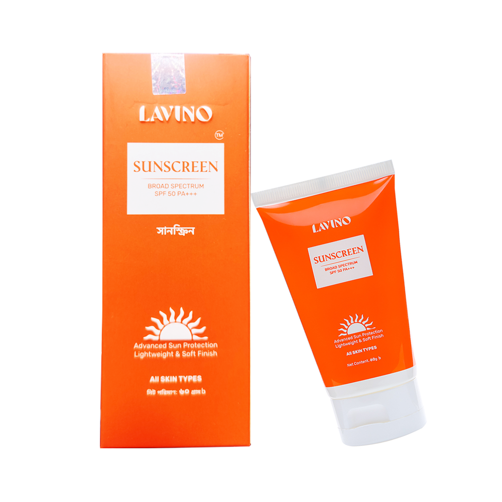Lavino Sunscreen Broad Spectrum SPF 50 PA+++ 60g