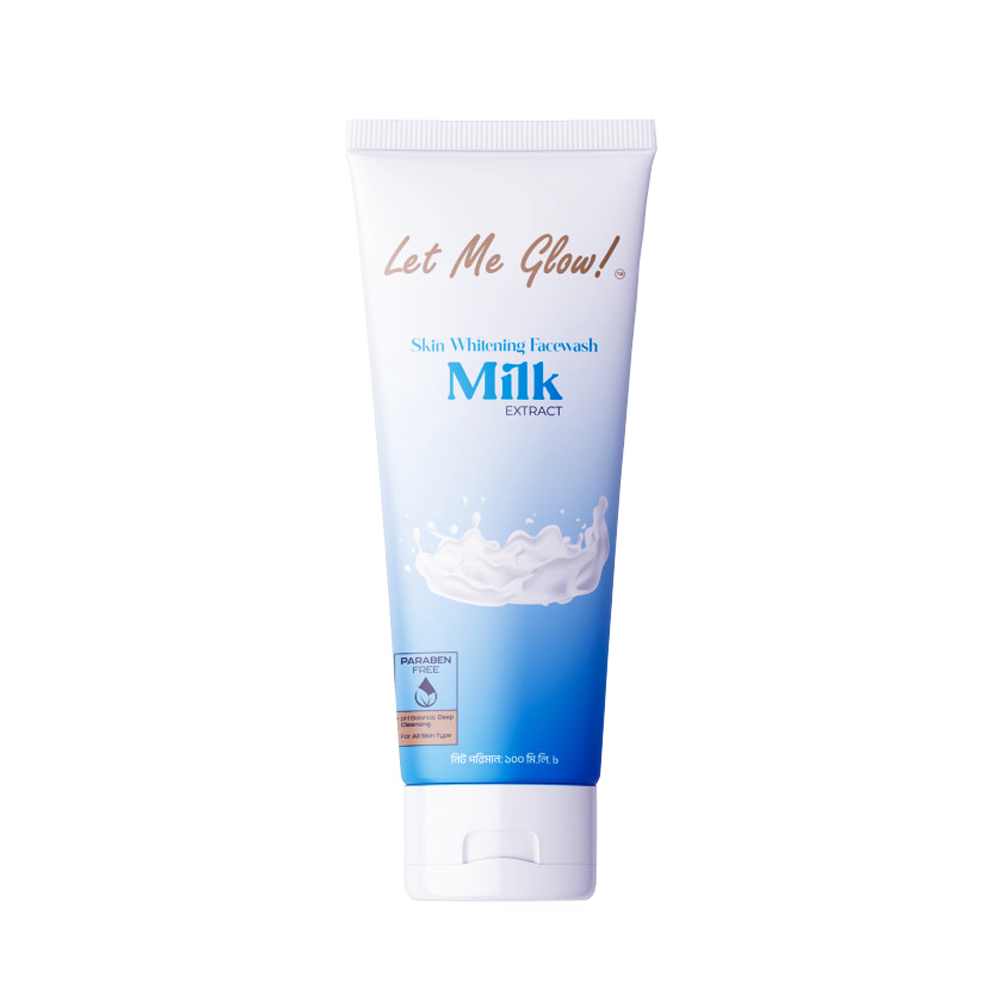 Let Me Glow! Skin Whitening Milk Extract Face Wash 100ml