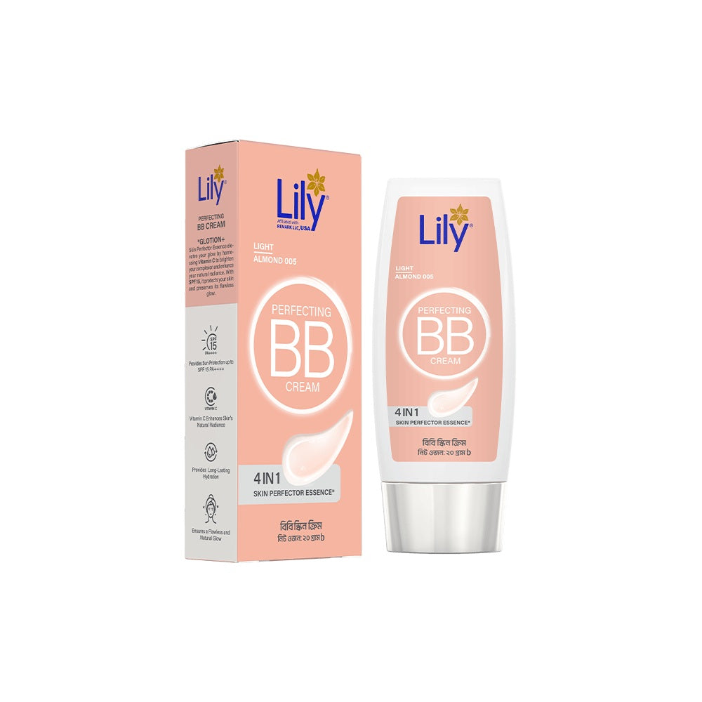 Lily Perfecting BB Cream Almond 005 | 4-in-1 BB Cream with SPF 15, Vitamin C & Natural Coverage