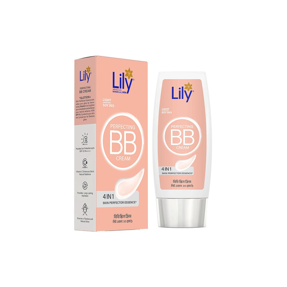 Lily Perfecting BB Cream Soy 003 | 4-in-1 BB Cream with SPF 15, Vitamin C & Natural Coverage