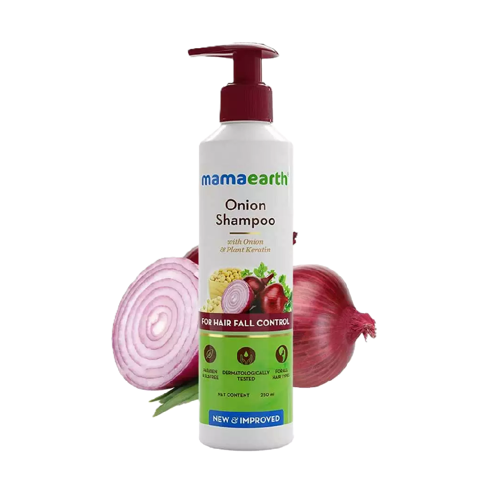 Mamaearth Onion Shampoo for Hair Fall Control 250ml