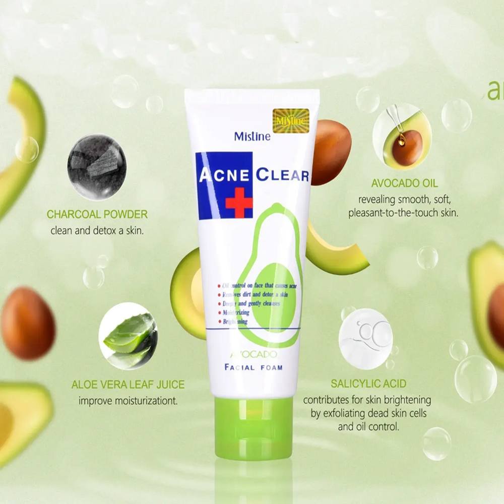 Mistine Acne Clear Avocado Facial Foam 03