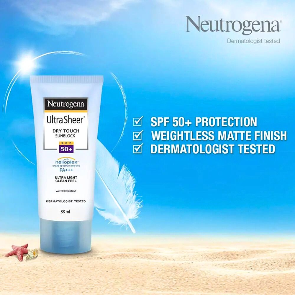 Neutrogena Ultra Sheer Dry Touch Sunblock SPF 50+ Dermatologist Tested