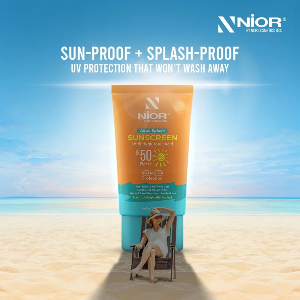 Nior Aqua Splash Sunscream 50ml Sun Proof USA
