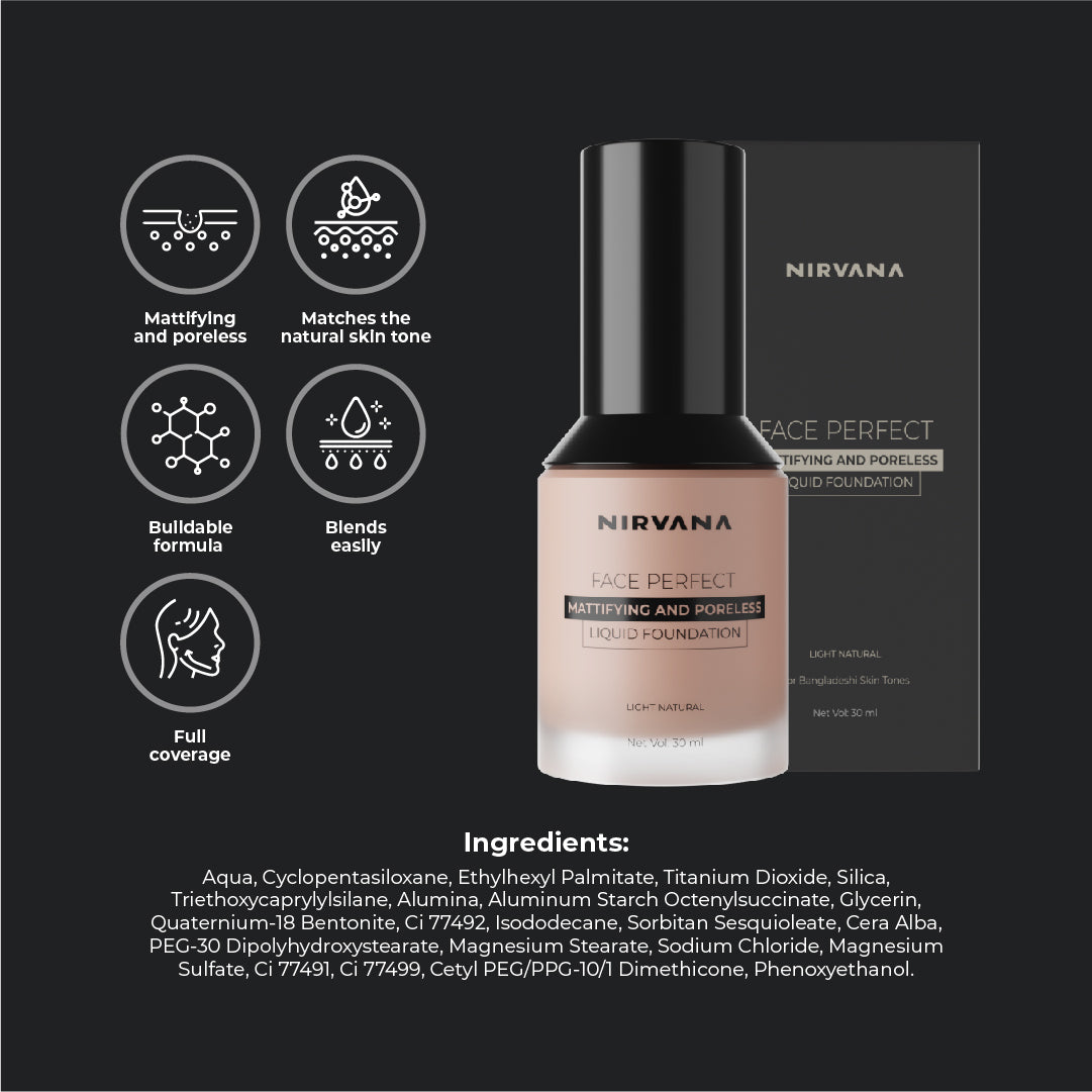 Nirvana Color Face Perfect Liquid Foundation