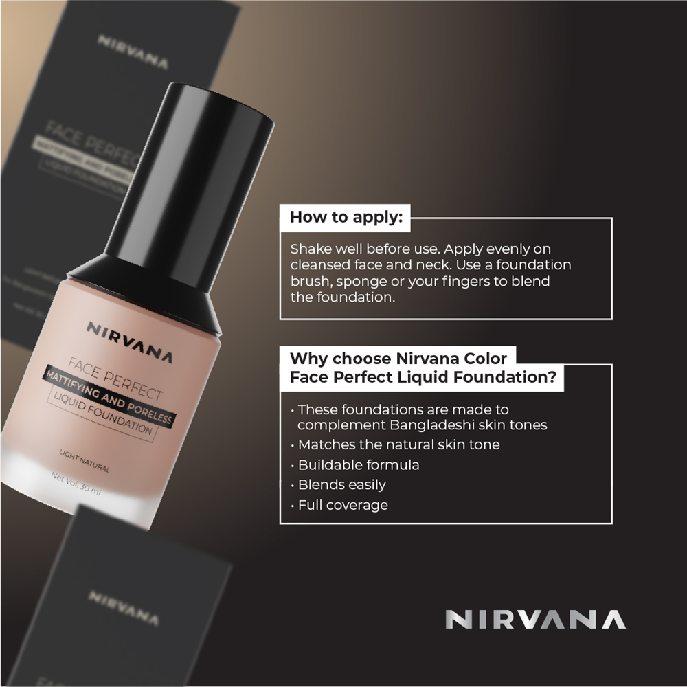 Nirvana Color Face Perfect Liquid Foundation