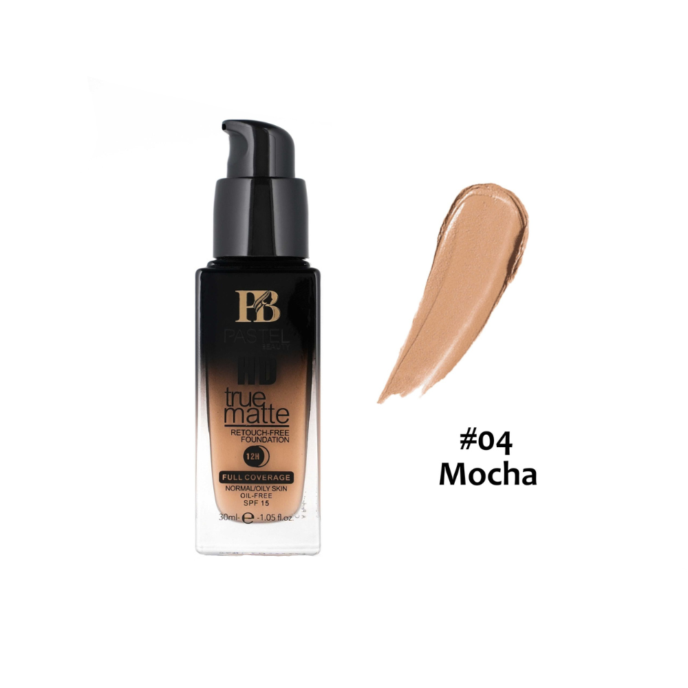 Pastel Beauty HD True Matte Retouch Free Foundation Mocha 04