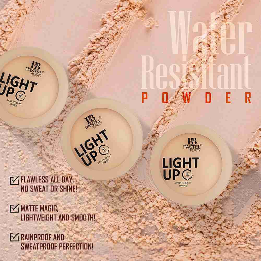 Pastel Beauty Light Up Water Resistant Powder 16H long-lasting face powder