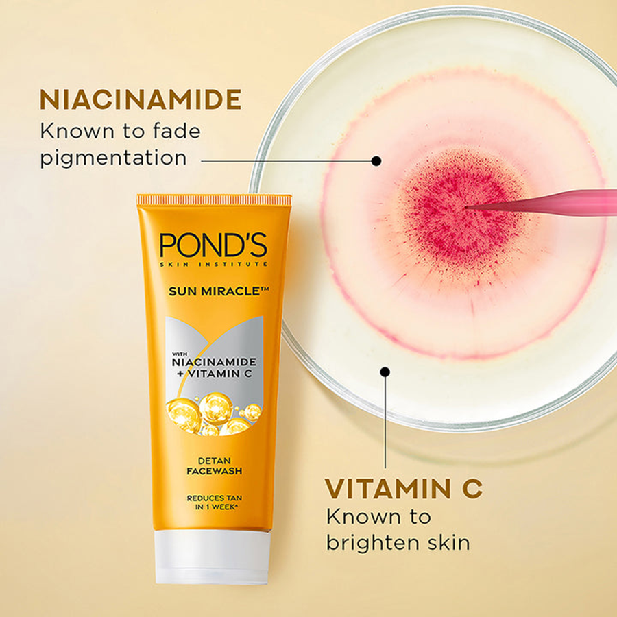 Pond's Sun Miracle Detan Facewash 100ml