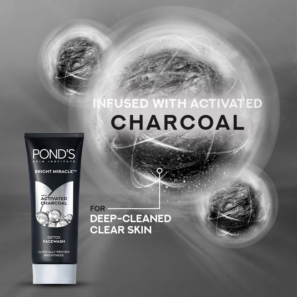 Pond’s Bright Miracle Detox Facewash with Activated Charcoal
