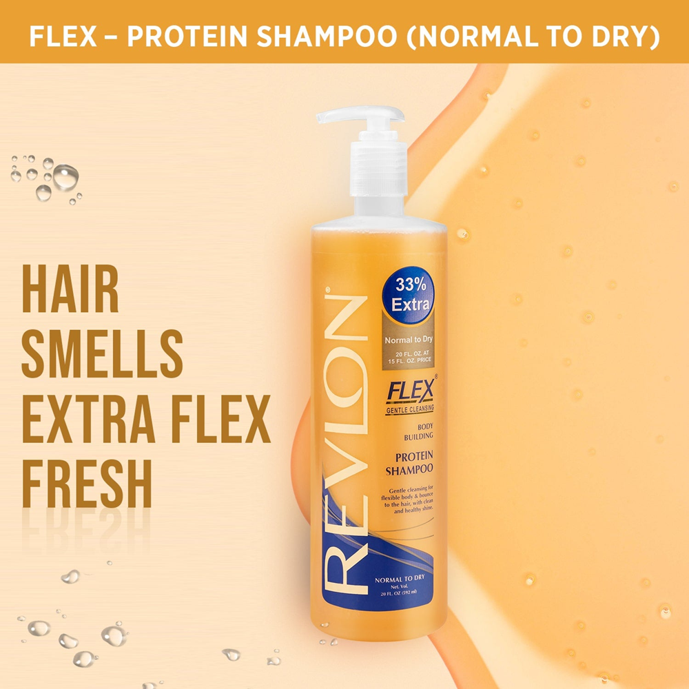 Revlon Flex Body Building Protein Shampoo Normal To Dry 592ml