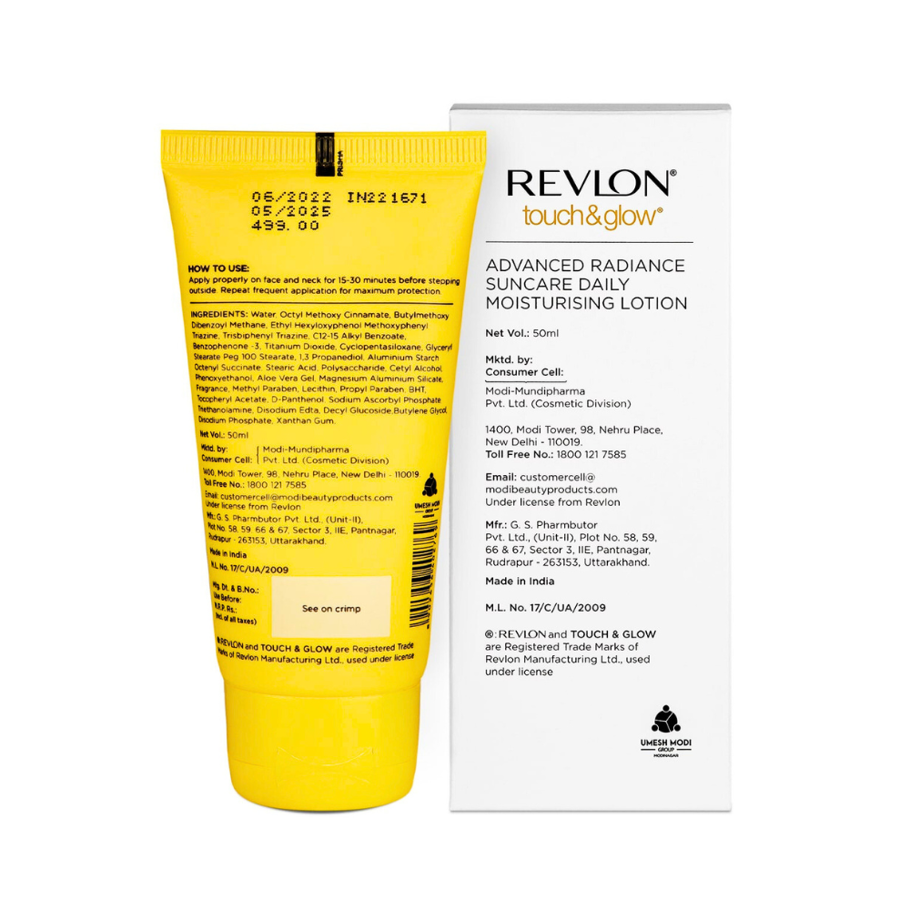 Revlon Touch & Glow Advanced Radiance Sun Care Daily Moisturizing Lotion SPF 50