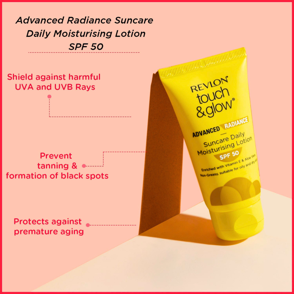 Revlon Touch & Glow Advanced Radiance Sun Care Daily Moisturizing Lotion SPF 50