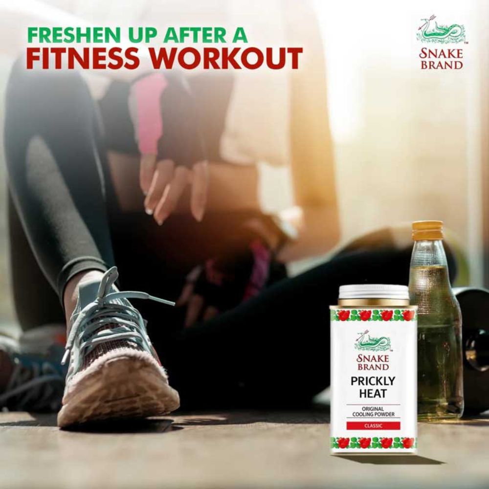 Snake Brand Prickly Heat Cooling Powder 140g (BD)