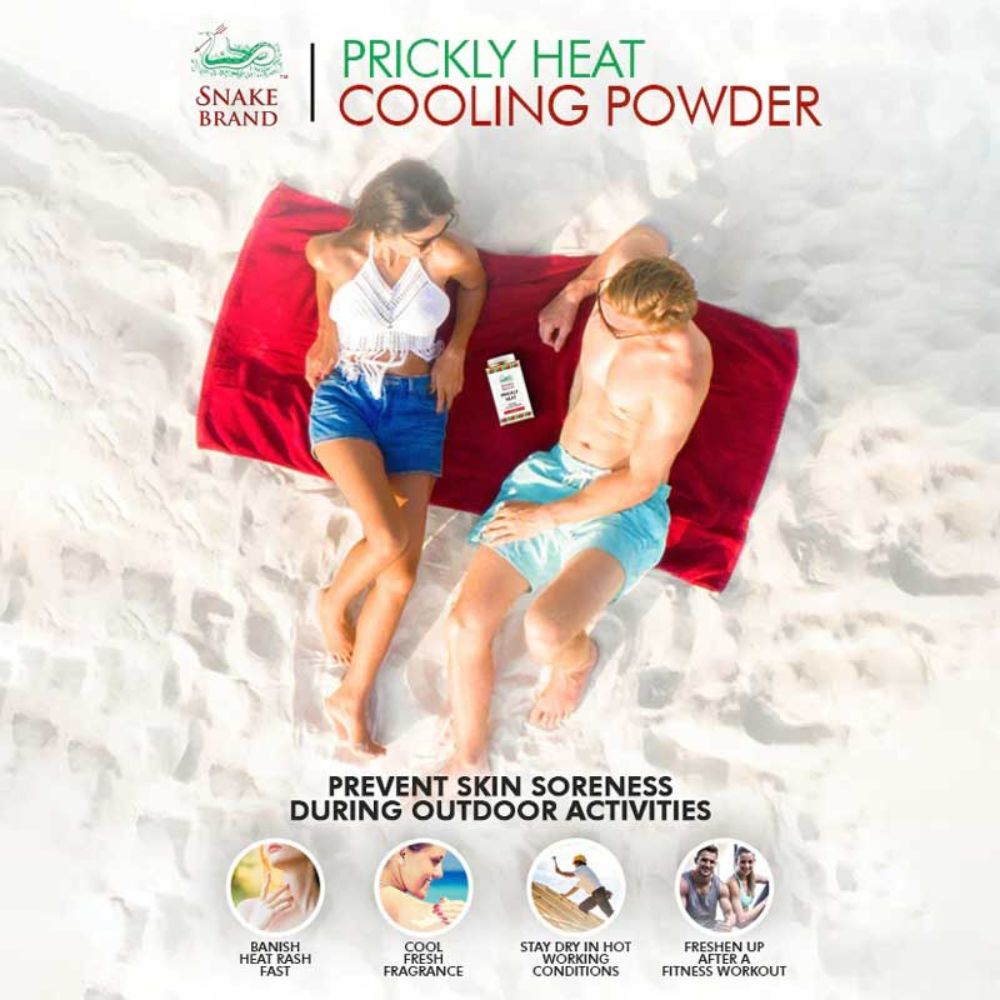 Snake Brand Prickly Heat Cooling Powder 140g (BD)