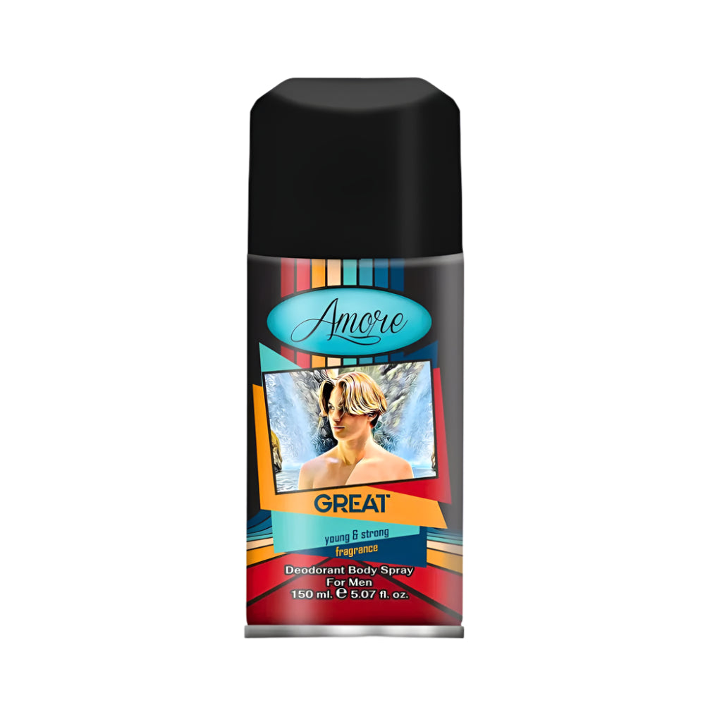 Sora Amore Great Deodorant Body Spray for Men – long-lasting fresh scent 150ml (BD)