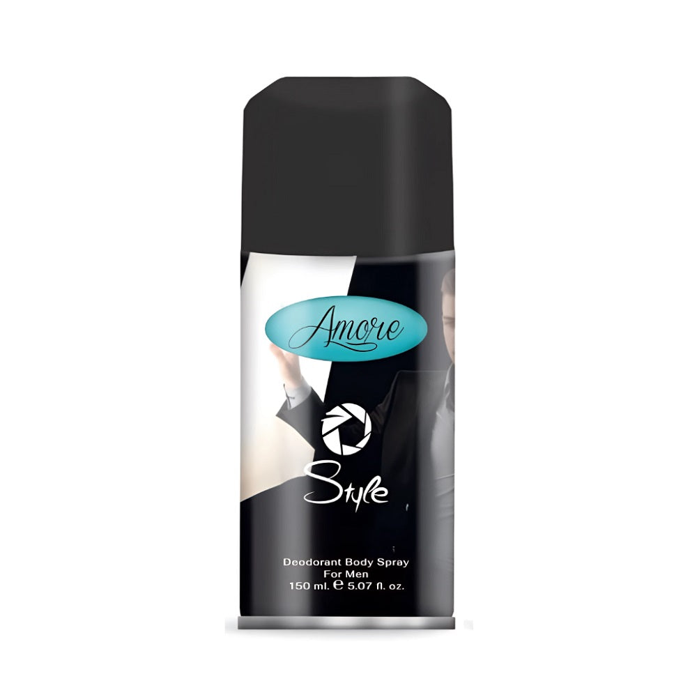 Sora Amore Style Deodorant Body Spray for Men – 150ml Can, Long-Lasting Fragrance and Sweat Protection