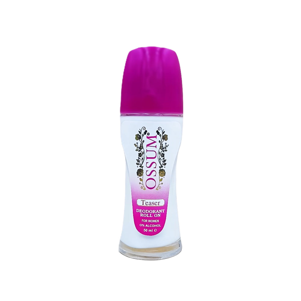 Ossum Teaser Deodorant Roll-On 50ml – alcohol-free women’s deodorant bottle 50ml