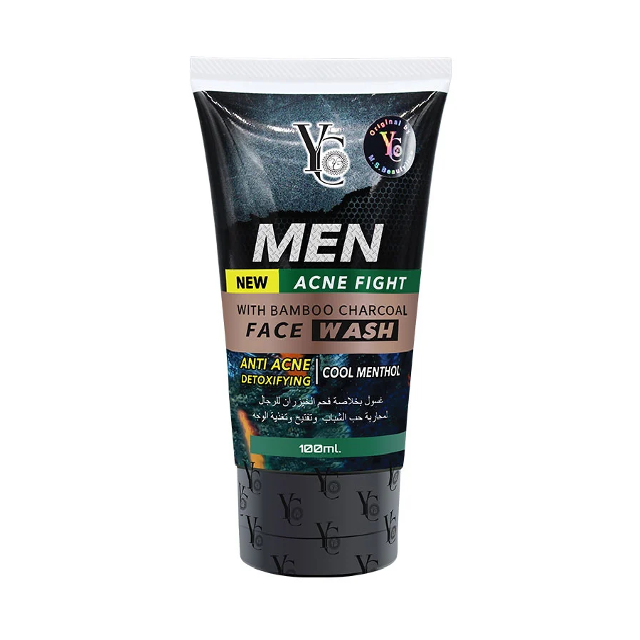 YC Men Acne Fight with Bamboo Charcoal Face Wash 100ml