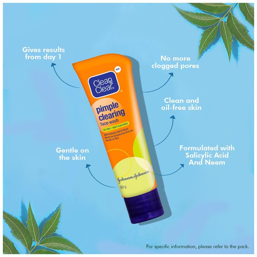 Clean & Clear Pimple Clearing Face Wash 80g BD