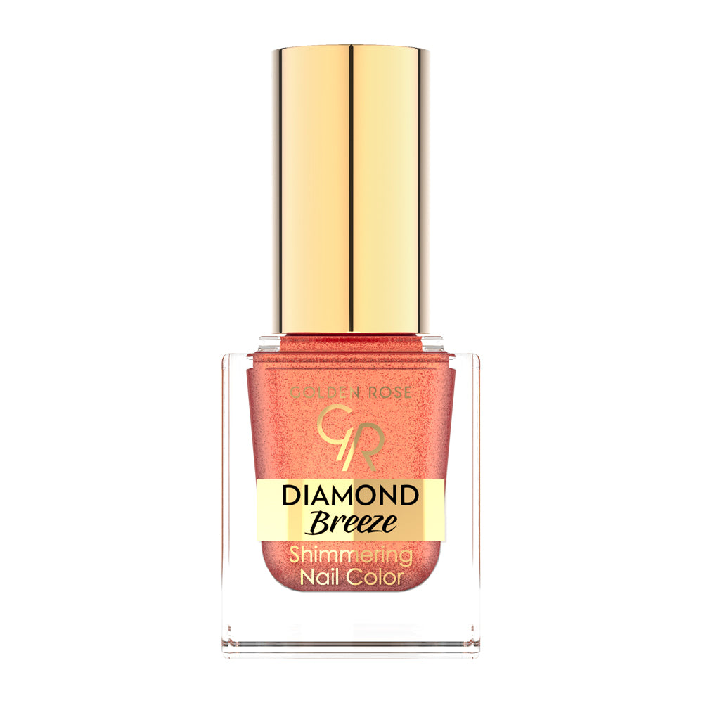 Golden Rose Diamond Breeze Shimmering Nail Color 03 Russet Sparkle BD