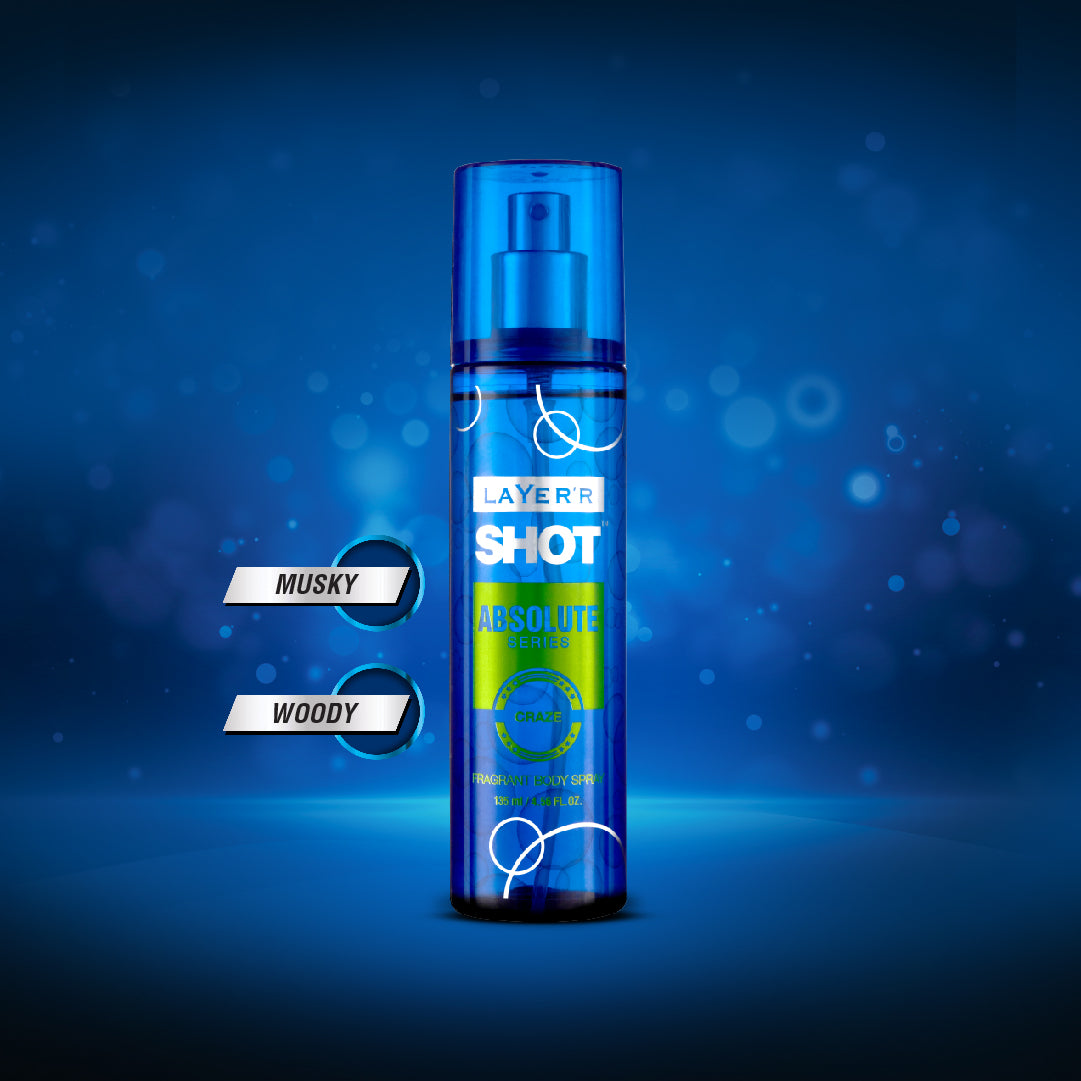 Layer'r Shot Absolute Series Craze Body Spray 135ml